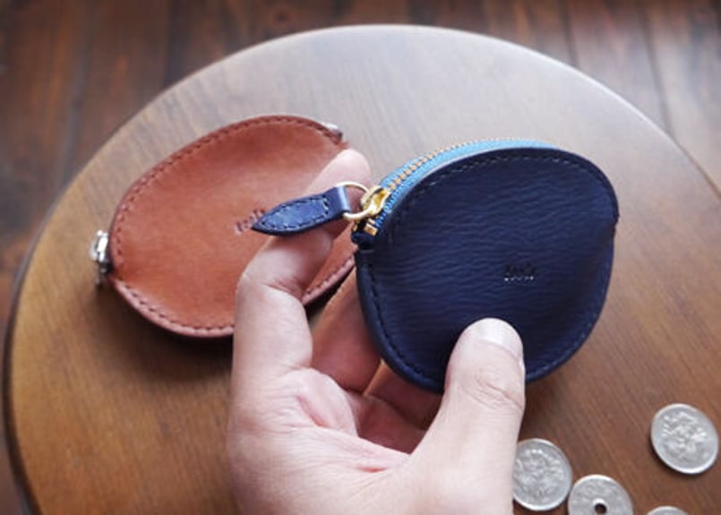 丸型コインケース(型紙PDFファイル) | tools -レザークラフト型紙