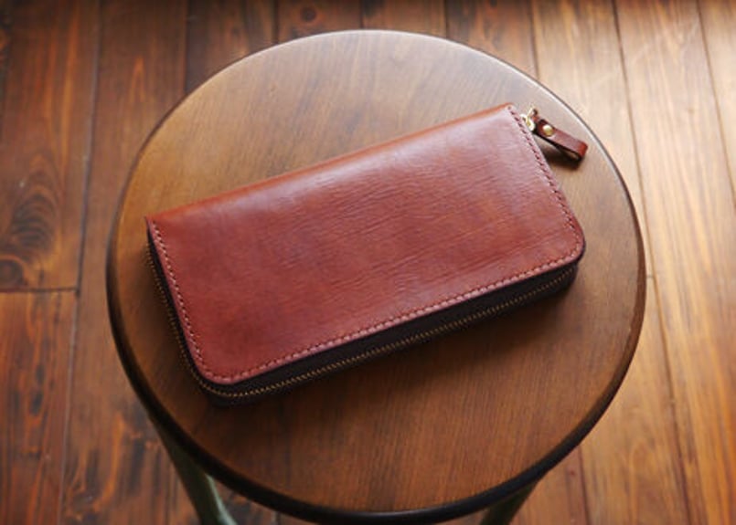 長財布　ラウンドファスナー レザークラフト ラウンドファスナー長財布 レザークラフト Round zipper long