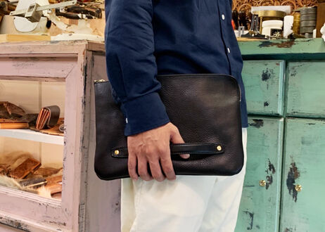 内縫いクラッチバッグ(型紙PDFファイル) | tools -レザークラフト型紙