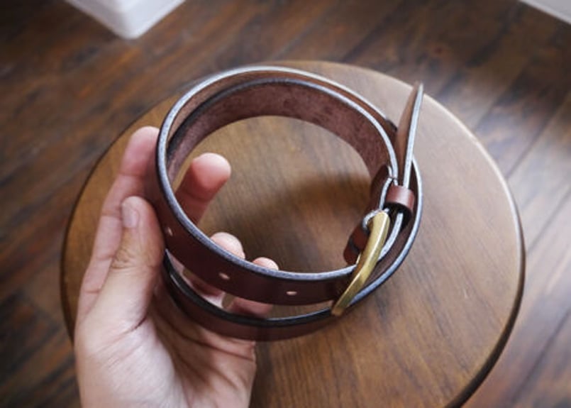 レザー　ベルト　ハンドメイド　be3-89 CROOTS ベルト / 30ミリ カーフレザー メンズ : ZOZOTOWN Yahoo