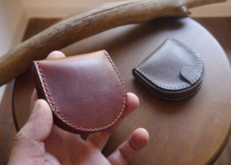 ★¥55,000- 馬蹄型ケース ★ Leather Craft] How to make a Horseshoe Coin Purse [PDF published