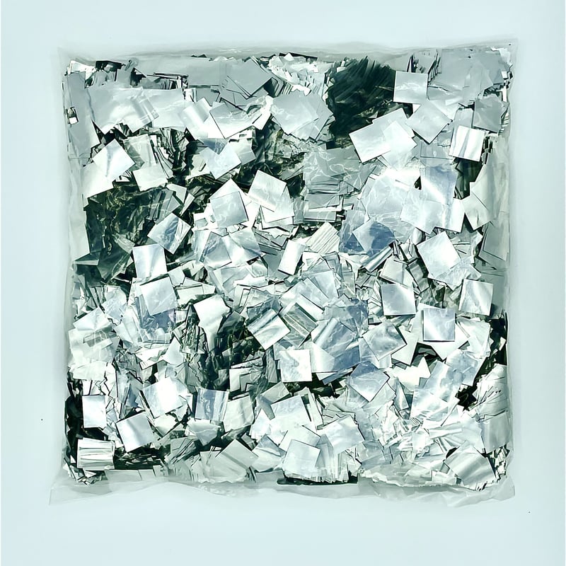紙吹雪両面銀 20×20ミリ 1キロ | Paper Go!