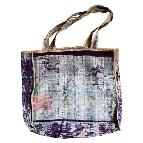 HAND MADE KANTHA QUILT REVERSIBLE BAG