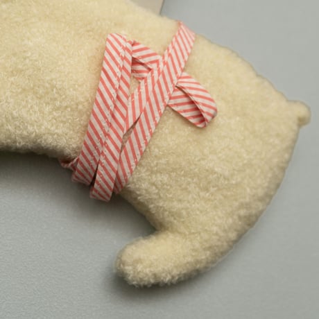 162 poche-nigi Shirokuma ピンクstripe紐 （kuisinbiuクロス付き）