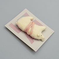 068 poche-nigi shirokuma ピンク紐　 フルーツサック付き