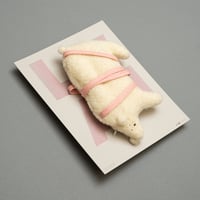 075 poche-nigi shirokuma ピンク紐 フルーツサック付き