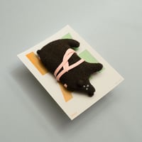 165 poche-nigi Kuronuma ピンクリネン紐 (kuisinbouクロス付き）