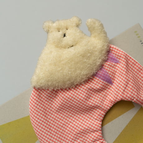 180 stanigi Shirokuma ピンクチェック （kuisinbouクロス付き）