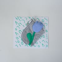 019  flower porch　Tulip  グレー×ブルーチェック