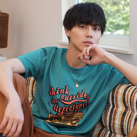 TESHIMA AKITO×CALEE Radio T-shirt GREEN