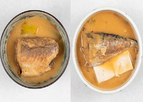 A【骨まで食べられる】さば味噌（カミ2切、シモ2切）