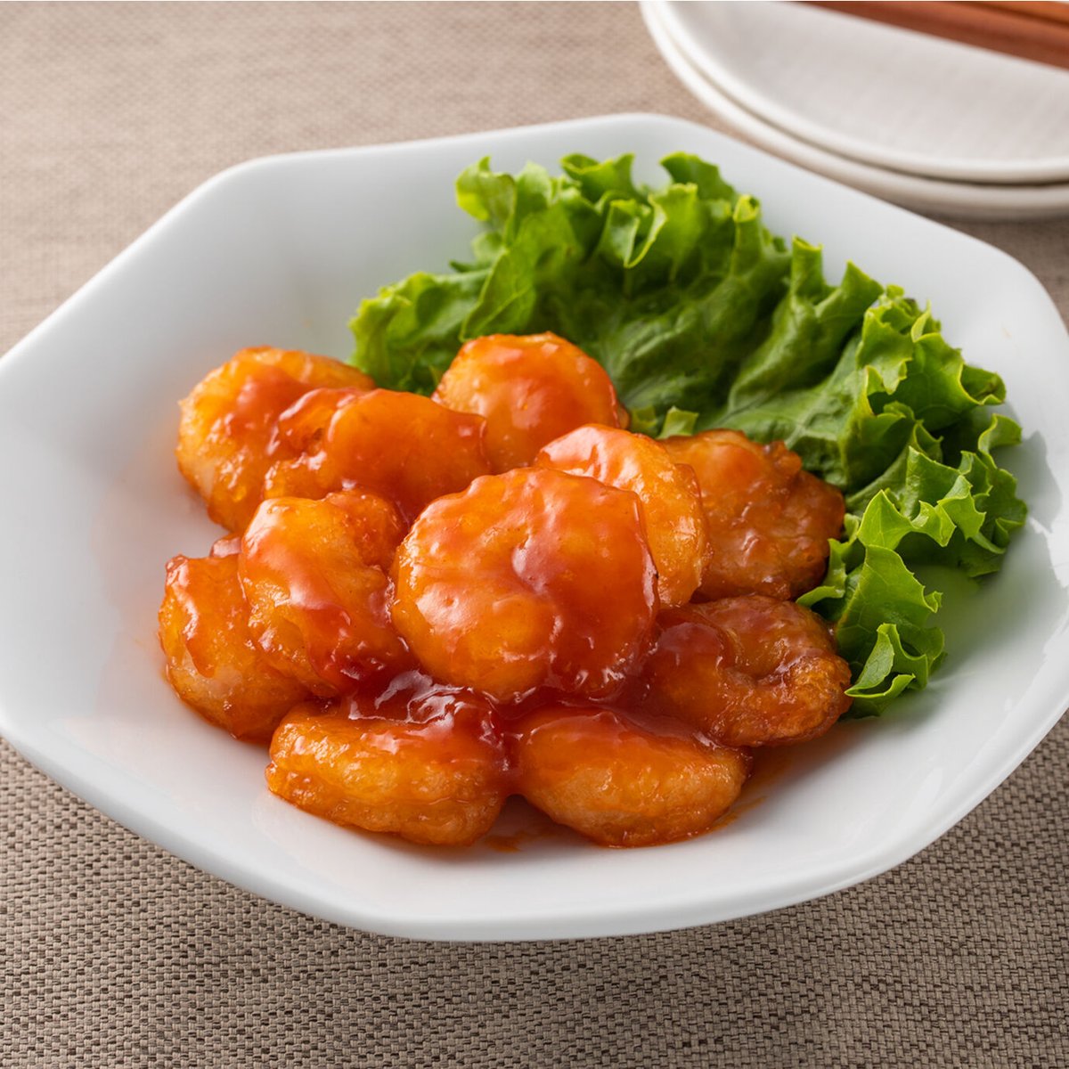 飛騨トマトを使った大きなえびチリセット（ソース付）140g+ソース50g