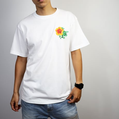 BeachBum Tシャツ "Hibiscus" ホワイト