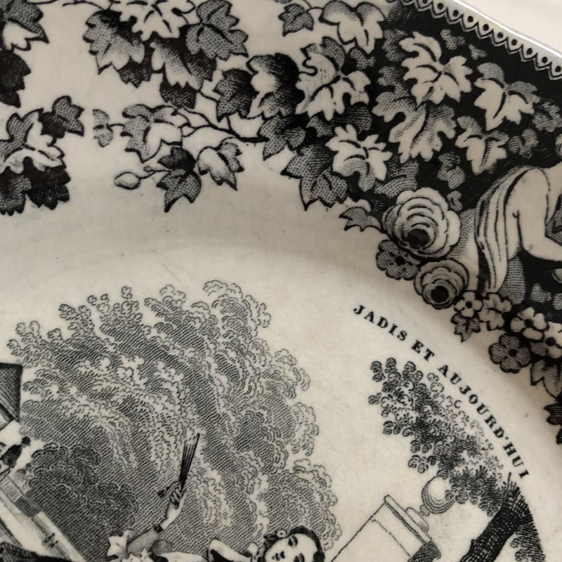 1820s~ Louis Montereau 二人の少女とグリザイユとプレートa 1820s~ Louis Montereau 二人の少女とグリザイユとプレートb