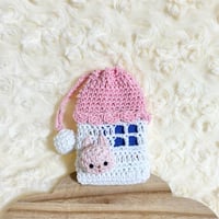 おうちのお守り袋 うさぎ ピンク