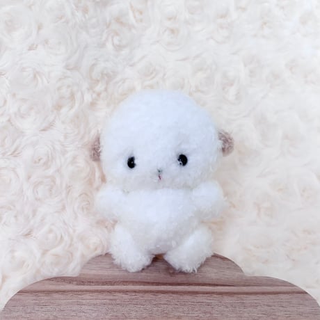 みにまむちゃん Lサイズ もこわんこ 白×茶