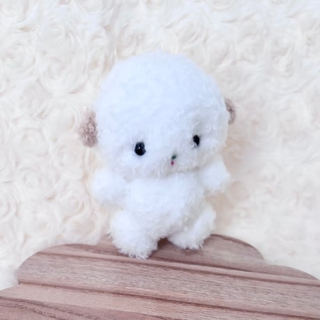 みにまむちゃん Lサイズ もこわんこ 白×茶