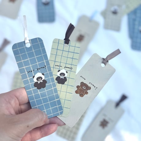 しおり　ブックマーカー❁クリスマス柄　ベッツィスター(ホワイト) 全4種) BIRD BOOKMARKER 第二弾 / 野鳥 刺繍 ブックマーカー 栞