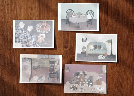 post card set " かげがえのない時間 "