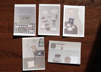 post card set " classic beige "