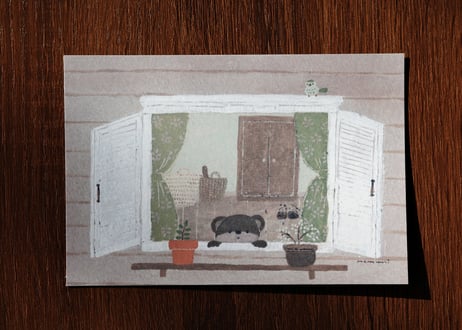 post card set " sofa time "