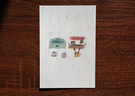 post card set " kicthen & room"