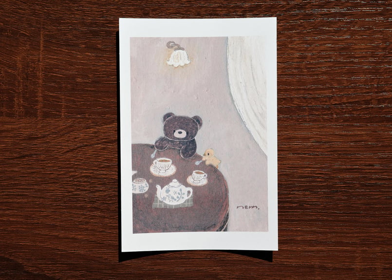 エピヌ basic jacket brown ＋ ポストカード3枚、ショッパー post card set 