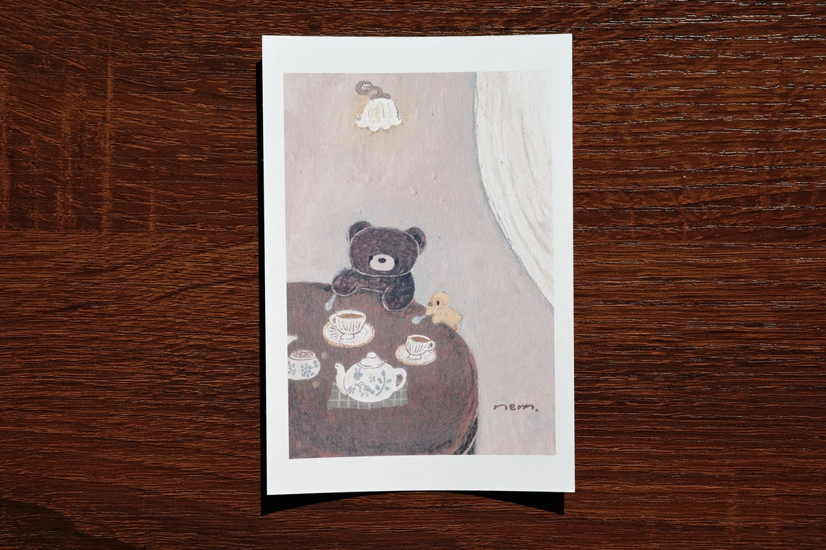 エピヌ basic jacket brown ＋ ポストカード3枚、ショッパー post card set 