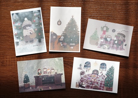 Christmas postcard set🎄