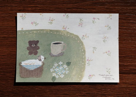 post card set " littele flowers "