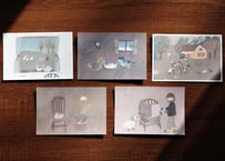 post card set " little autumn "