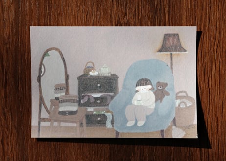 post card set " sofa time "