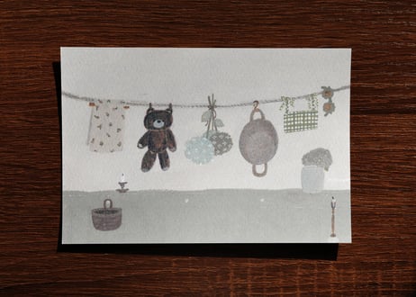 post card set " littele flowers "