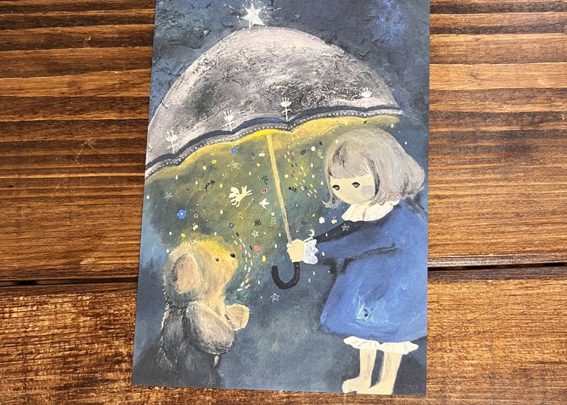 ポストカード ｢pear compote🍐/ 夜の帳 / ドライフラワーをしつらえて