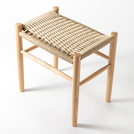 Paper cord Stool KIT / MOOQs Hard Wood - Oak