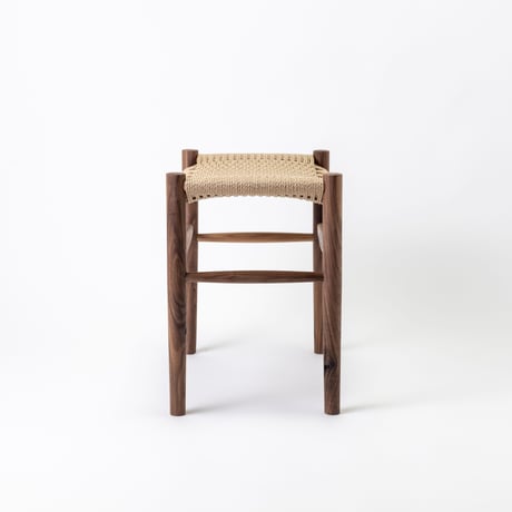 Paper cord Stool KIT / MOOQs Hard Wood - Walnut