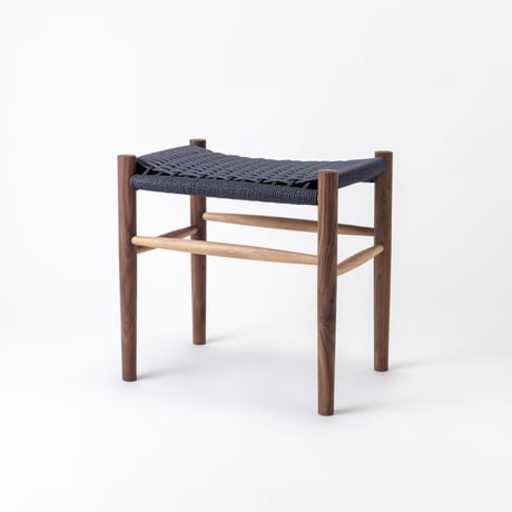 Paper cord Stool KIT / MOOQs Hard Wood - Walnut