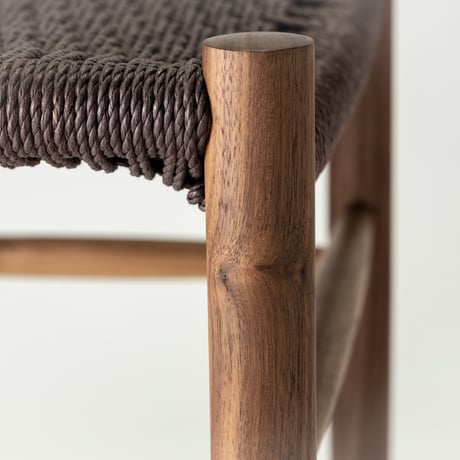 Paper cord Stool KIT / MOOQs Hard Wood - Walnut