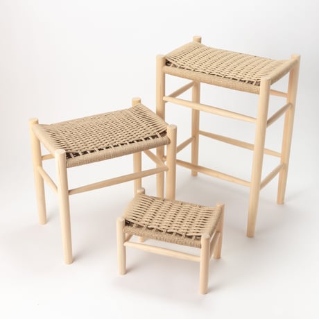 Paper cord MINI Stool  - COMPLETED / MOOQs Hard Wood