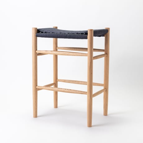 Paper cord HIGH Stool - COMPLETED / MOOQs Hard Wood