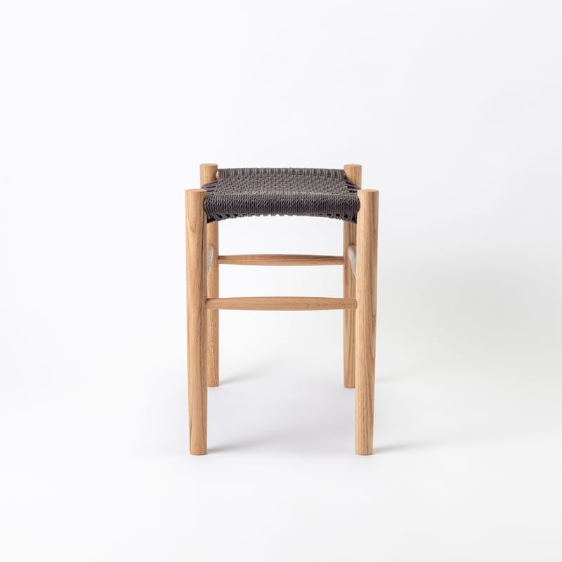 Paper cord Stool KIT / MOOQs Hard Wood - Oak |