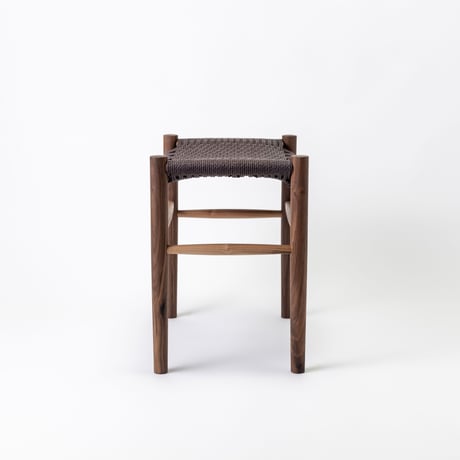 Paper cord Stool KIT / MOOQs Hard Wood - Walnut