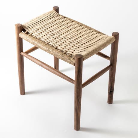 Paper cord Stool KIT / MOOQs Hard Wood - Walnut