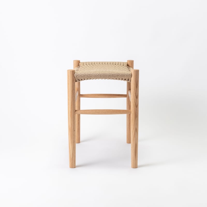 Paper cord Stool KIT / MOOQs Hard Wood - Oak |