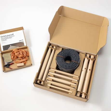 Paper cord Stool KIT - Charcoal gray