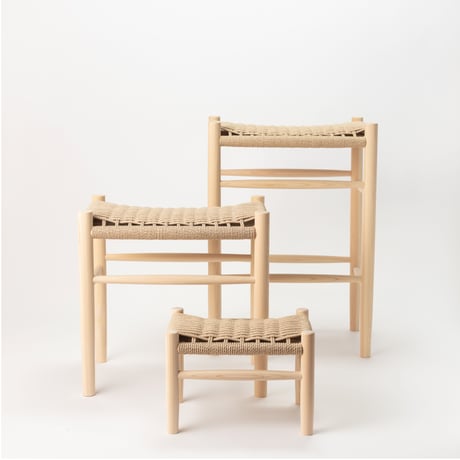 Paper cord HIGH Stool - COMPLETED / MOOQs Hard Wood