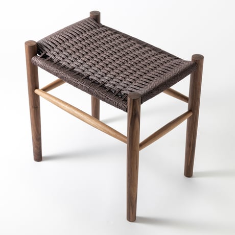 Paper cord Stool KIT / MOOQs Hard Wood - Walnut