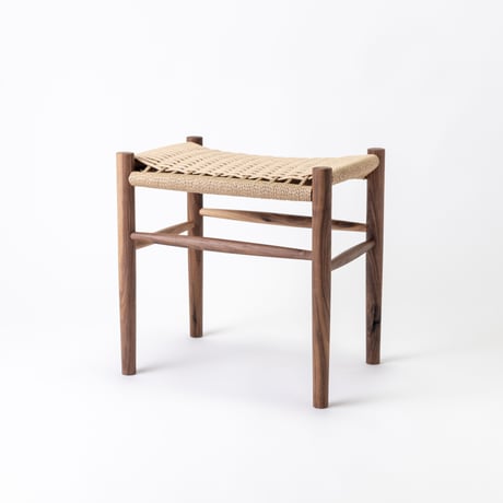 Paper cord Stool KIT / MOOQs Hard Wood - Walnut