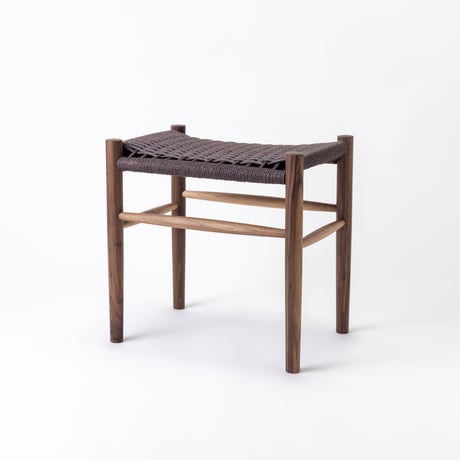 Paper cord Stool KIT / MOOQs Hard Wood - Walnut