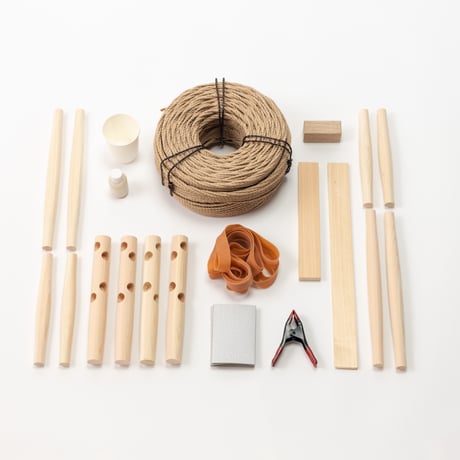 Paper cord MINI Stool  - COMPLETED / MOOQs Hard Wood